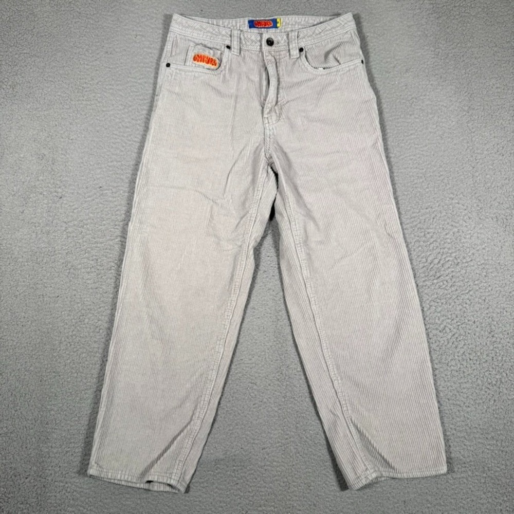 Empyre Pants Mens 29x25 Gray Corduroy Relaxed Fit 5 Pocket Skate Casual Preppy